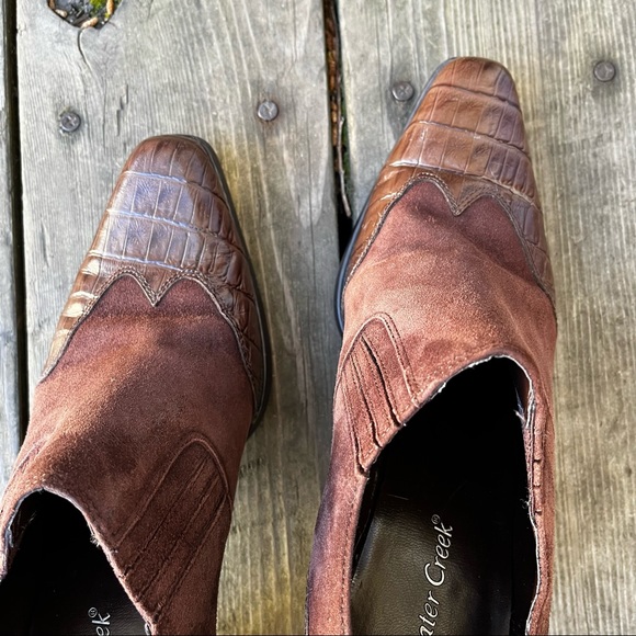 Coldwater Creek Leather Suede Ankle Western Boots Sz 9 - Picture 6 of 14